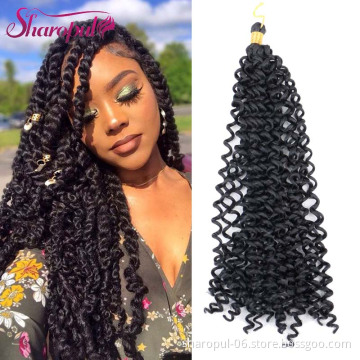 wholesale Bohemia synthetic deep curly spring twist water wave crochet braid hair hair extension